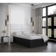 Łóżko do sypialni 120x200 cm, zagłowie tapicerowane, panele BELLA wzór 2 84x42