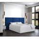 Łóżko do sypialni 140x200 cm, zagłowie tapicerowane, panele BELLA wzór 2 84x42