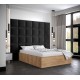 Łóżko do sypialni 140x200 cm, zagłowie tapicerowane, panele BELLA wzór 3 42x42
