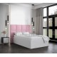 Łóżko do sypialni 120x200 cm, zagłowie tapicerowane, panele BELLA wzór 4 42x42