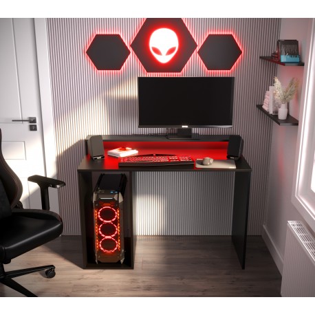 Biurko gamingowe z oświetleniem LED RGB GAMER 2