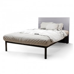 Łóżko do sypialni 140x200 cm samonośny stelaż metalowy LACHTI wzór 5