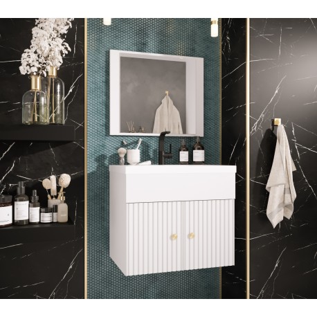 Meble łazienkowe LOGO RYFEL - szafka pod umywalkę + lustro