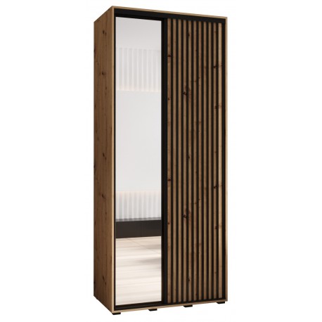 Szafa przesuwna z lustrem Sapporo 2 110 głębokość 60 cm wysokość 205,2 cm