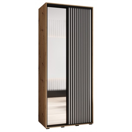 Szafa przesuwna z lustrem Sapporo 2 120 głębokość 45 cm wysokość 205,2 cm
