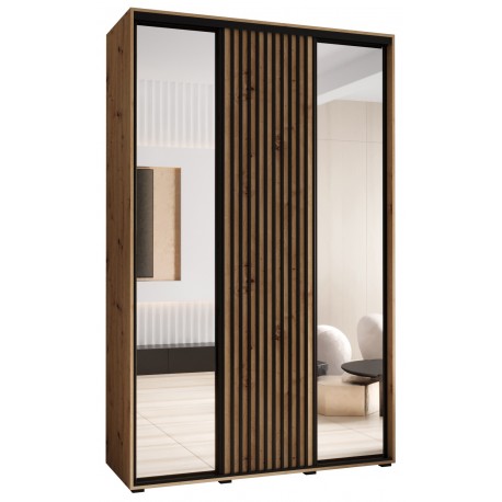 Szafa przesuwna z lustrem Sapporo 2 150 głębokość 60 cm wysokość 205,2 cm
