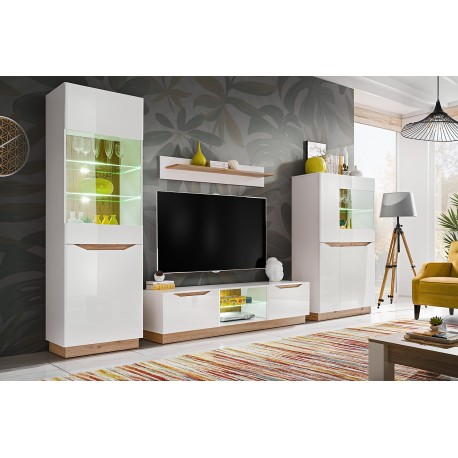 Meblościanka stolik RTV szafki meble do salonu ścianka FAME