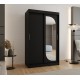 Szafa przesuwna garderoba z lustrem do salonu LUCY 120 artisan, biały, czarny, kaszmir, sonoma