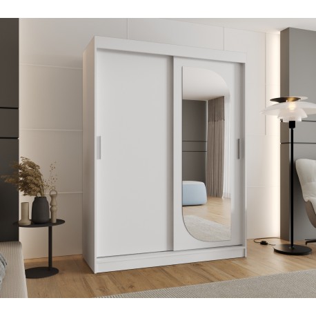 Szafa przesuwna garderoba z lustrem do salonu LUCY 150 artisan, biały, czarny, kaszmir, sonoma