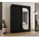 Szafa przesuwna garderoba z lustrem do salonu LUCY 150 artisan, biały, czarny, kaszmir, sonoma