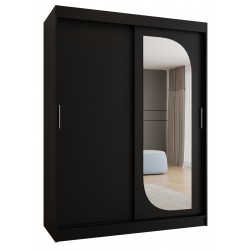 Szafa przesuwna garderoba z lustrem do salonu LUCY 150 artisan, biały, czarny, kaszmir, sonoma