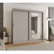 Szafa przesuwna garderoba z lustrem do przedpokoju LUCY 200 artisan, biały, czarny, kaszmir, sonoma