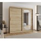 Szafa przesuwna garderoba z lustrem do przedpokoju LUCY 200 artisan, biały, czarny, kaszmir, sonoma
