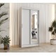Szafa przesuwna garderoba z lustrem do salonu SPOTI 100 artisan, biały, czarny, kaszmir, sonoma