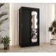 Szafa przesuwna garderoba z lustrem do salonu SPOTI 100 artisan, biały, czarny, kaszmir, sonoma