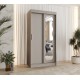 Szafa przesuwna garderoba z lustrem do salonu SPOTI 100 artisan, biały, czarny, kaszmir, sonoma
