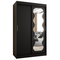 Szafa przesuwna garderoba z lustrem do salonu SPOTI 120 artisan, biały, czarny, kaszmir, sonoma