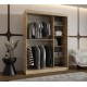 Szafa przesuwna garderoba z lustrem do salonu SPOTI 150 artisan, biały, czarny, kaszmir, sonoma
