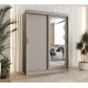 Szafa przesuwna garderoba z lustrem do salonu SPOTI 150 artisan, biały, czarny, kaszmir, sonoma