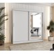 Szafa przesuwna garderoba z lustrem do przedpokoju SPOTI 200 artisan, biały, czarny, kaszmir, sonoma