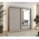 Szafa przesuwna garderoba z lustrem do przedpokoju SPOTI 200 artisan, biały, czarny, kaszmir, sonoma