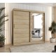Szafa przesuwna garderoba z lustrem do przedpokoju SPOTI 200 artisan, biały, czarny, kaszmir, sonoma