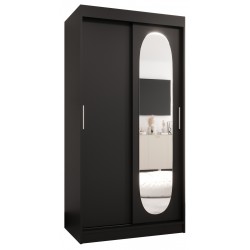Szafa przesuwna garderoba z lustrem do salonu ROYAL 100 artisan, biały, czarny, kaszmir, sonoma