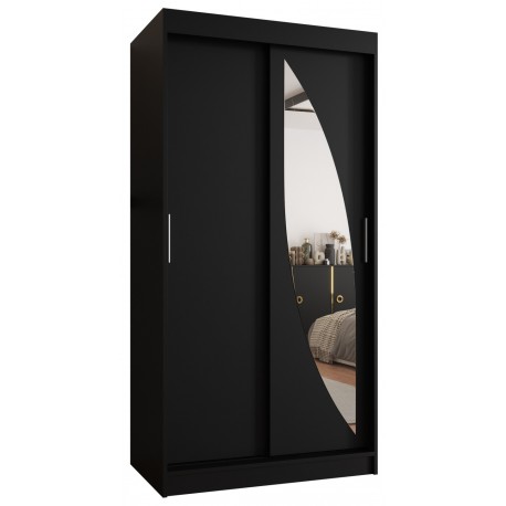 Szafa przesuwna garderoba z lustrem do kawalerki MILO 100 artisan, biały, czarny, kaszmir, sonoma, orzech