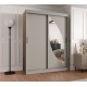 Szafa przesuwna garderoba z lustrem do salonu MILO 150 artisan, biały, czarny, kaszmir, sonoma