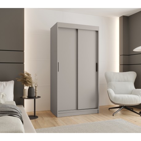 Szafa przesuwna garderoba z drążkiem RUBINO T 100 kaszmir