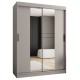 Szafa przesuwna garderoba z lustrem i drążkiem RUBINO T1 150 kaszmir