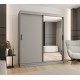Szafa przesuwna garderoba z lustrem i drążkiem RUBINO T2 180 kaszmir
