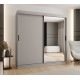 Szafa przesuwna garderoba z lustrem i drążkiem RUBINO T2 200 kaszmir