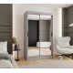 Szafa przesuwna garderoba z lustrem i drążkiem RUBINO T3 120 kaszmir
