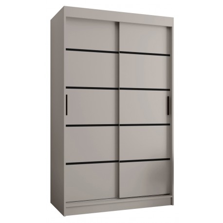 Szafa przesuwna garderoba z drążkiem RUBINO V1 120 kaszmir orzech warmia