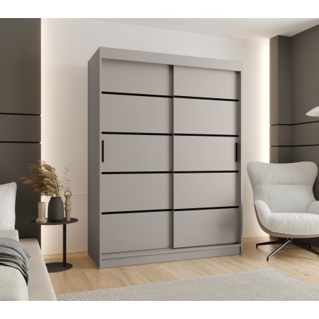 Szafa przesuwna garderoba z drążkiem RUBINO V1 150 kaszmir