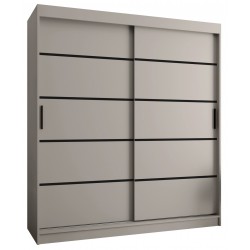 Szafa przesuwna garderoba z drążkiem RUBINO V1 180 kaszmir