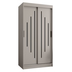 Szafa przesuwna garderoba z drążkiem RUBINO Y 100 kaszmir orzech warmia