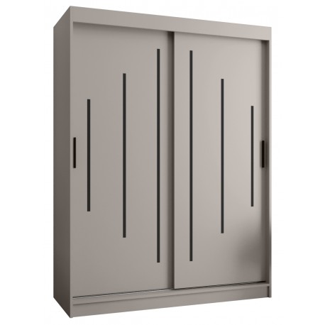 Szafa przesuwna garderoba z drążkiem RUBINO Y 150 kaszmir orzech warmia