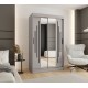 Szafa przesuwna garderoba z lustrem i drążkiem RUBINO Y1 120 kaszmir