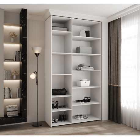 Garderoba Szafa COMO 2 130 głębokość 42 cm z dołkiem tapicerowanym wysokość 245,5 cm