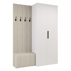Garderoba Szafa COMO 4 100 głębokość 42 cm z dołkiem tapicerowanym wysokość 245,5 cm