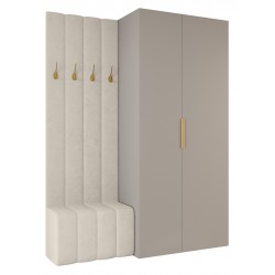 Garderoba Szafa COMO 4 110 głębokość 42 cm z dołkiem tapicerowanym wysokość 245,5 cm