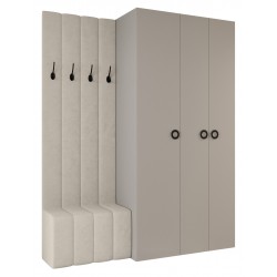 Garderoba Szafa COMO 1 120 głębokość 52 cm z dołkiem tapicerowanym wysokość 245,5 cm