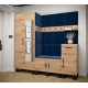 Garderoba z szafą, meble do przedpokoju, panele tapicerowane ARTIN 13