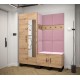 Garderoba z szafą i lustrem, meble do przedpokoju, panele tapicerowane ARTIN 14